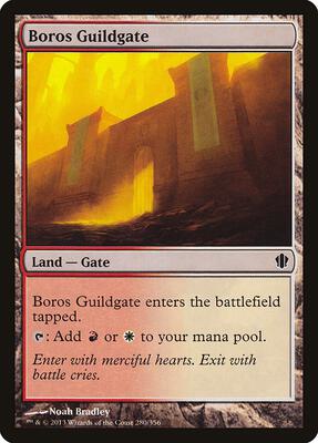 Boros Guildgate card from Commander 2013