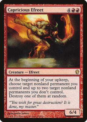 Capricious Efreet card from Commander 2013