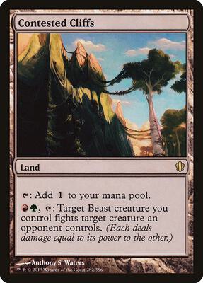 Contested Cliffs card from Commander 2013