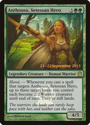 Anthousa, Setessan Hero card from Prerelease Cards