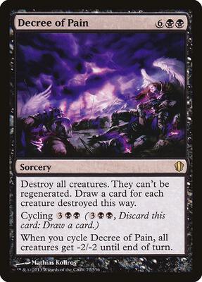 Decree of Pain card from Commander 2013
