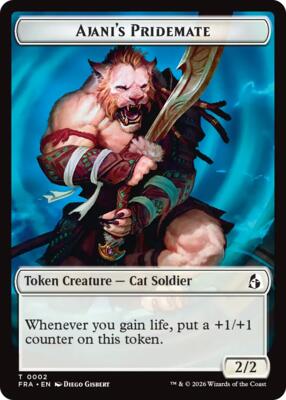 Ajani's Pridemate // Ajani Resolute Double-Sided Token card from Reality Fracture
