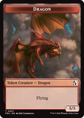 Dragon // Lotus Double-Sided Token card from Reality Fracture