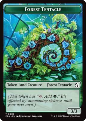 Forest Tentacle // Beast Double-Sided Token card from Reality Fracture