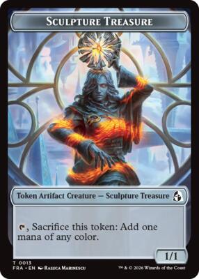 Sculpture Treasure // Beast Double-Sided Token card from Reality Fracture
