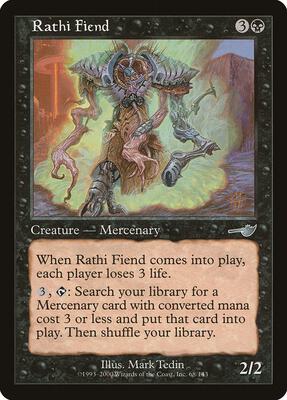 Rathi Fiend card from Nemesis