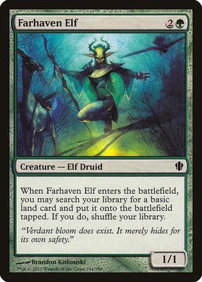 Farhaven Elf card from Commander 2013