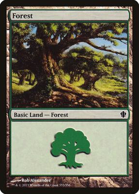Forest (353) card from Commander 2013