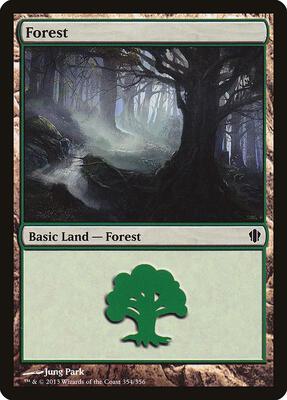 Forest (354) card from Commander 2013