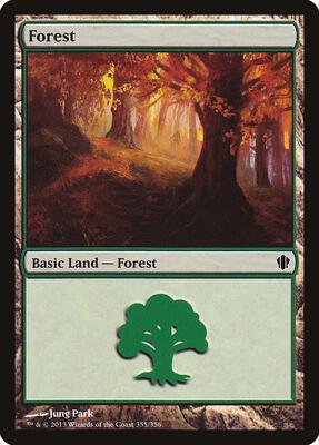 Forest (355) card from Commander 2013