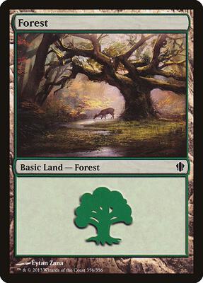 Forest (356) card from Commander 2013