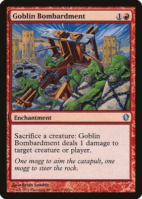 Goblin Bombardment card from Commander 2013