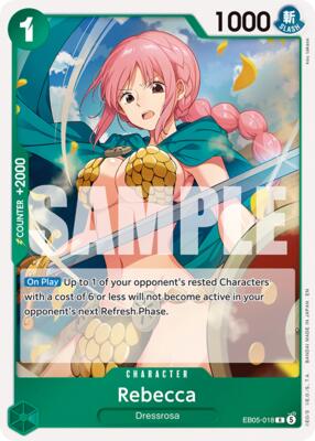 Rebecca card from Extra Booster: One Piece Heroines Edition Vol. 2