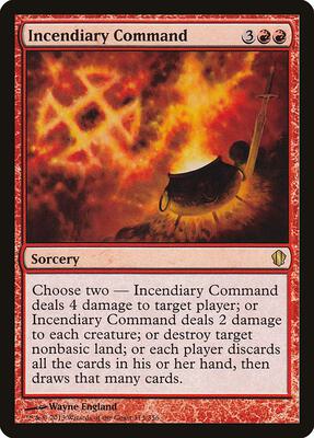 Incendiary Command card from Commander 2013