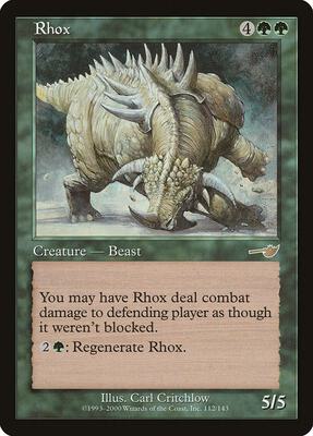Rhox card from Nemesis