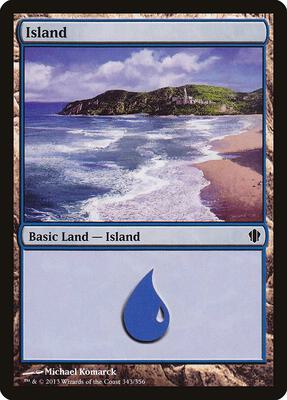 Island (343) card from Commander 2013