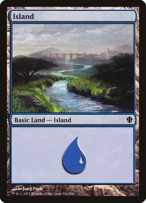 Island (344) card from Commander 2013