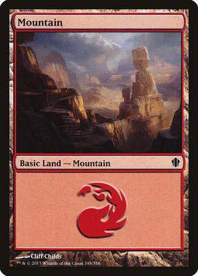 Mountain (349) card from Commander 2013