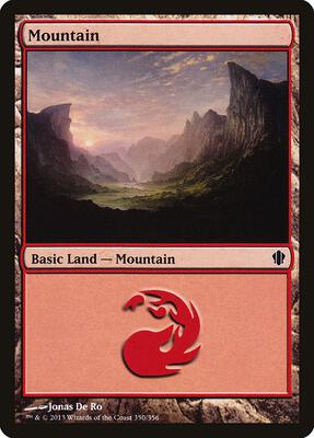 Mountain (350) card from Commander 2013