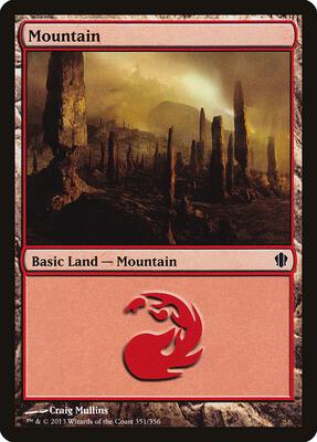 Mountain (351) card from Commander 2013