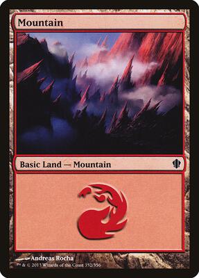 Mountain (352) card from Commander 2013