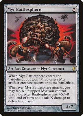 Myr Battlesphere card from Commander 2013