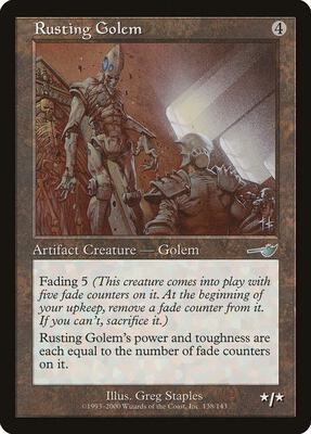 Rusting Golem card from Nemesis