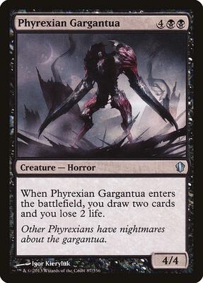Phyrexian Gargantua card from Commander 2013