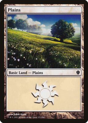 Plains (337) card from Commander 2013