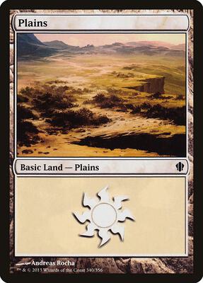 Plains (340) card from Commander 2013