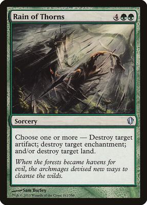Rain of Thorns card from Commander 2013