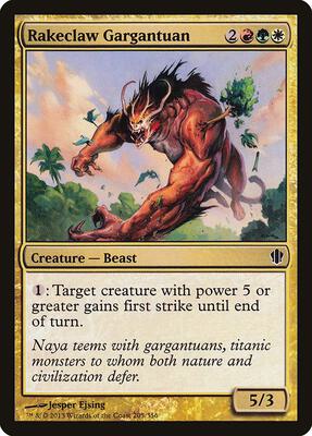Rakeclaw Gargantuan card from Commander 2013