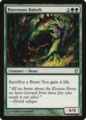 Ravenous Baloth card from Commander 2013