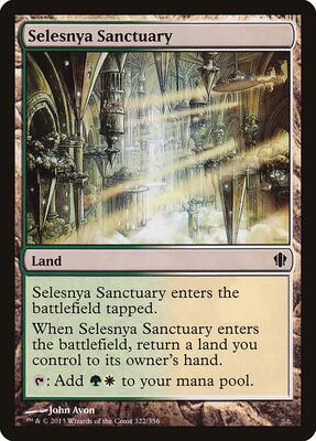 Selesnya Sanctuary card from Commander 2013