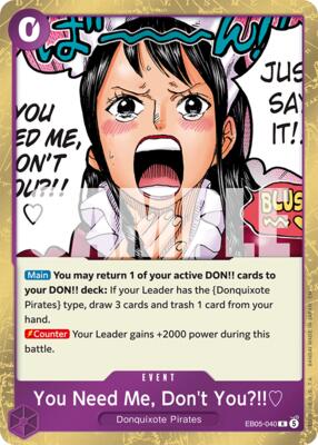 You Need Me, Don't You?!! card from Extra Booster: One Piece Heroines Edition Vol. 2