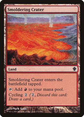 Smoldering Crater card from Commander 2013
