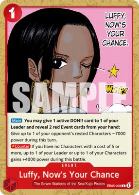 Luffy, Now's Your Chance card from Extra Booster: One Piece Heroines Edition Vol. 2
