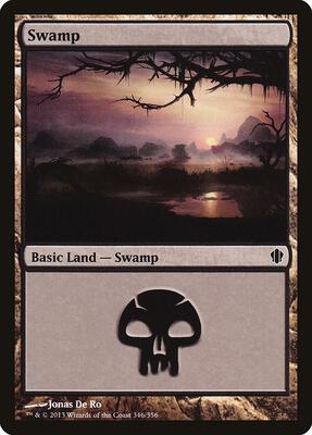 Swamp (346) card from Commander 2013