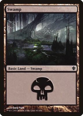Swamp (347) card from Commander 2013