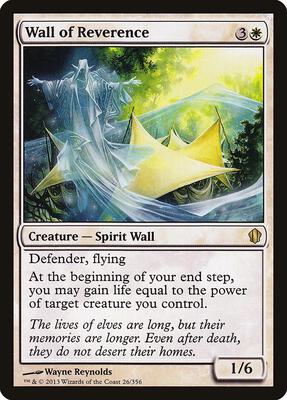Wall of Reverence card from Commander 2013