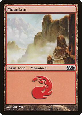 Mountain (245) card from Magic 2010 (M10)