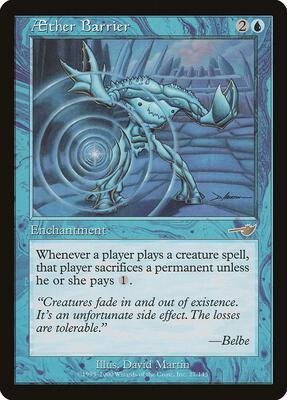Aether Barrier card from Nemesis
