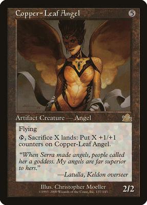 Copper-Leaf Angel card from Prophecy