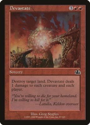 Devastate card from Prophecy