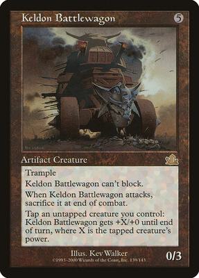 Keldon Battlewagon card from Prophecy