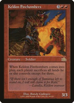 Keldon Firebombers card from Prophecy