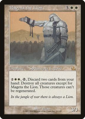 Mageta the Lion card from Prophecy