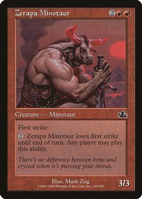 Zerapa Minotaur card from Prophecy
