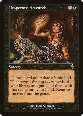 Desperate Research card from Invasion