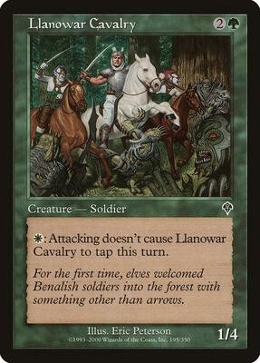 Llanowar Cavalry card from Invasion
